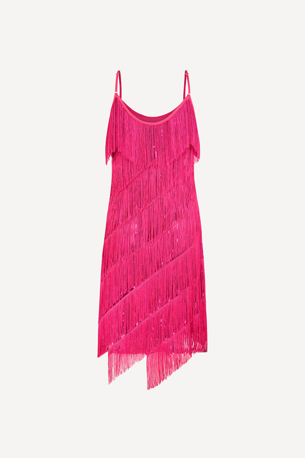 Hundred Watt tassel dress in hot pink