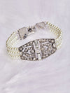 Diamante & Pearl Deco bracelet
