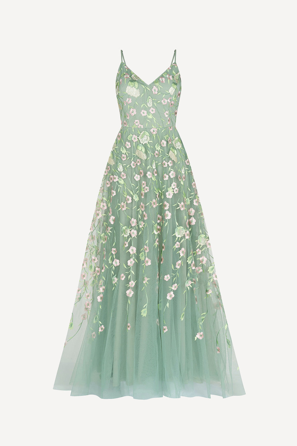 Midsummer dream tulle gown in sage