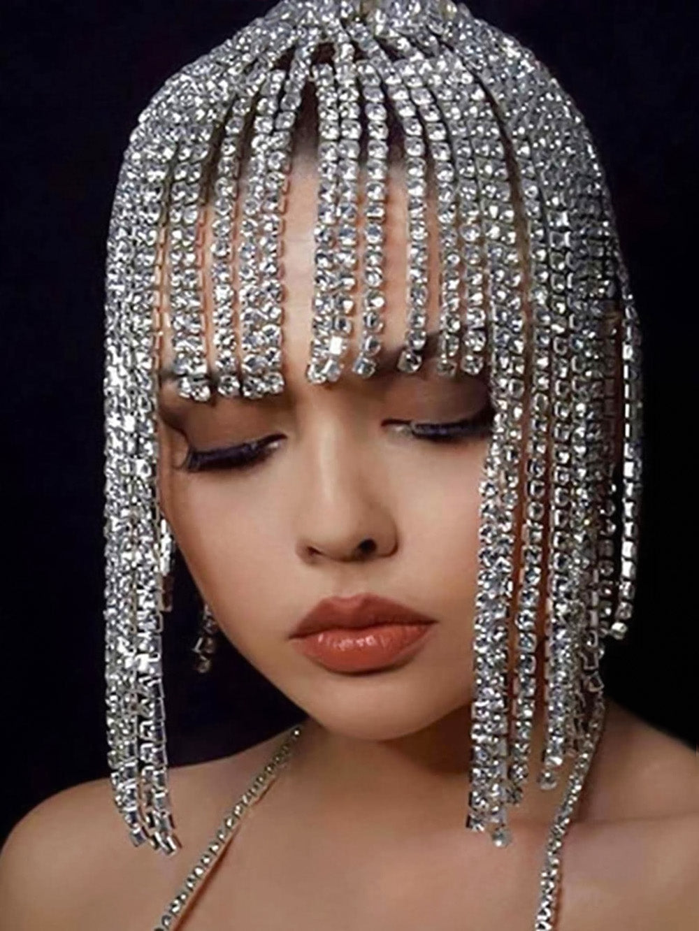 Roaring 20s crystal wig headpiece Pretty Eccentric