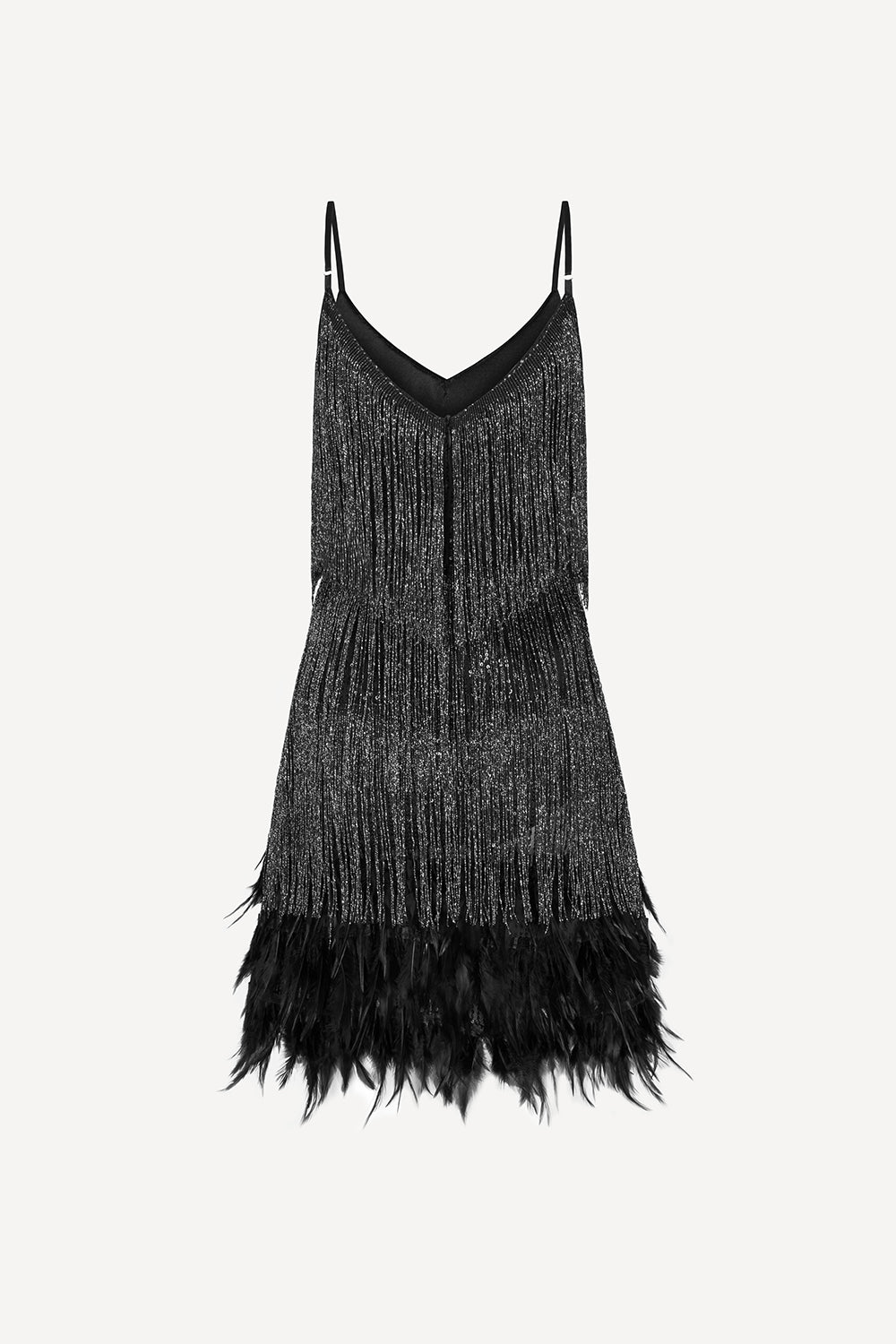 Black Feather Tassel Dress Latin Dance Dress Pretty Eccentric