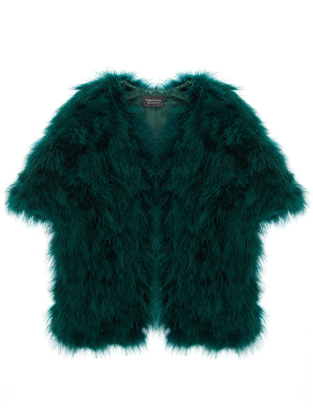 Ostrich feather bolero in green I Vintage Style Clothing Pretty