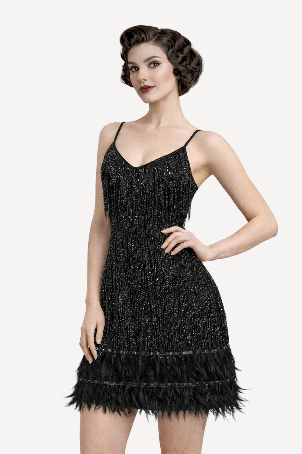 Black Feather Tassel Dress | Latin Dance Dress | Pretty Eccentric - Pretty Eccentric Black Feather Tassel Dress | Latin Dance Dress | Pretty Eccentric - Pretty Eccentric