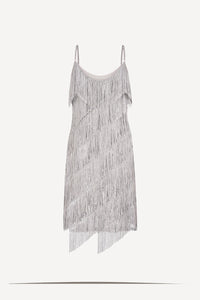 Hundred Watt tassel dress in silver