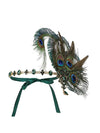 Gatsby peacock feather & green crystal headband