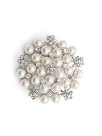 Audrey Hepburn crystal & pearl brooch