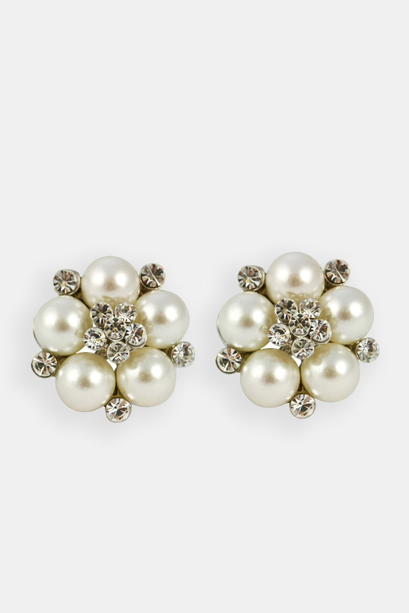 Audrey pearl & crystal earrings
