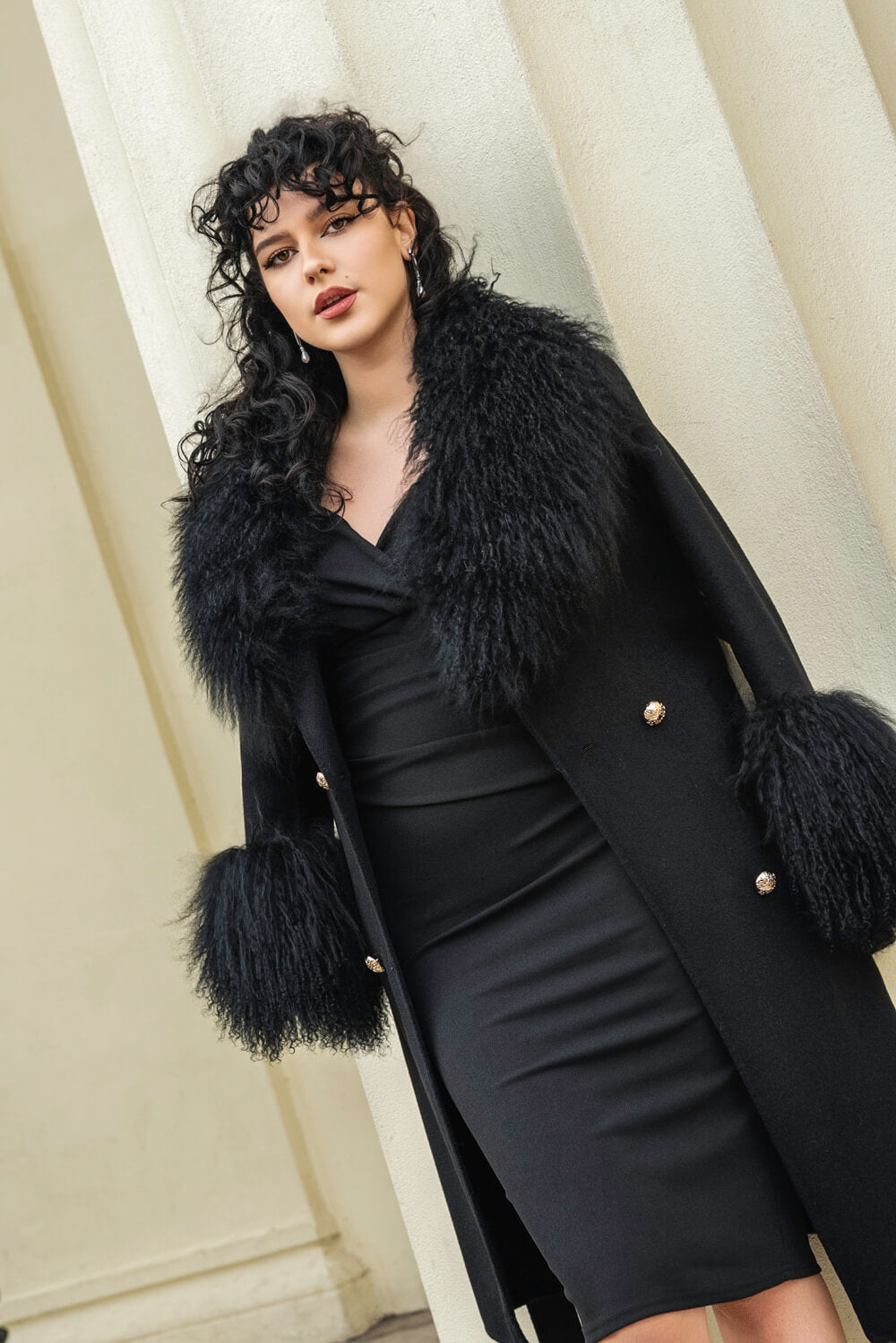 Million dollar baby coat in black