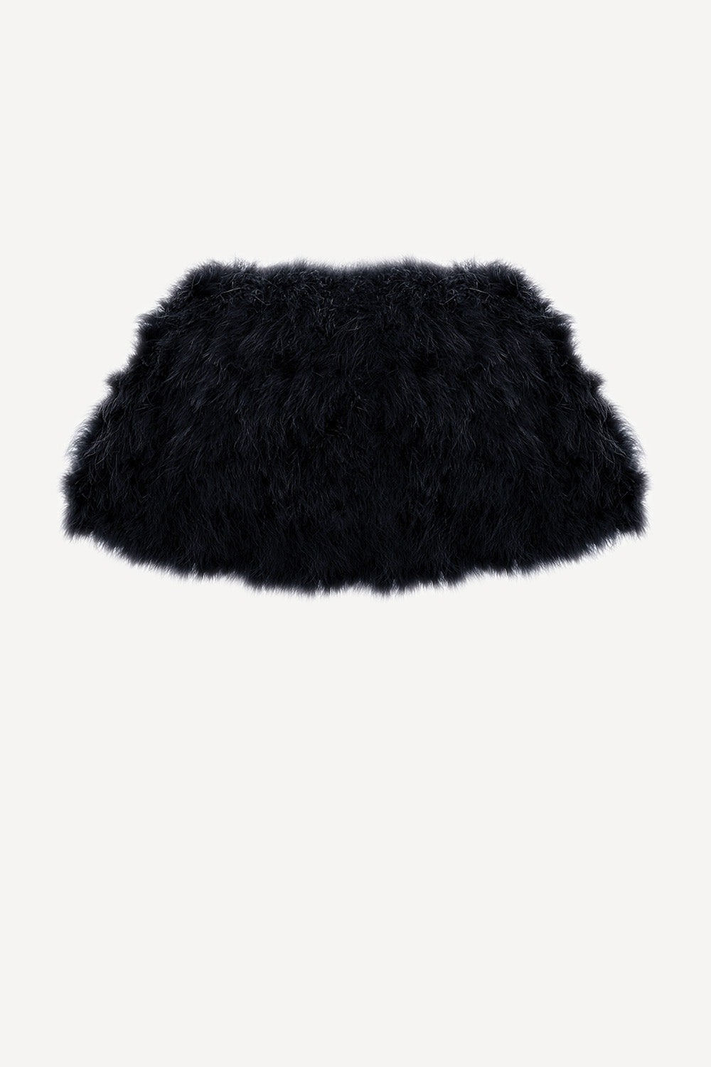 Feather stole in black