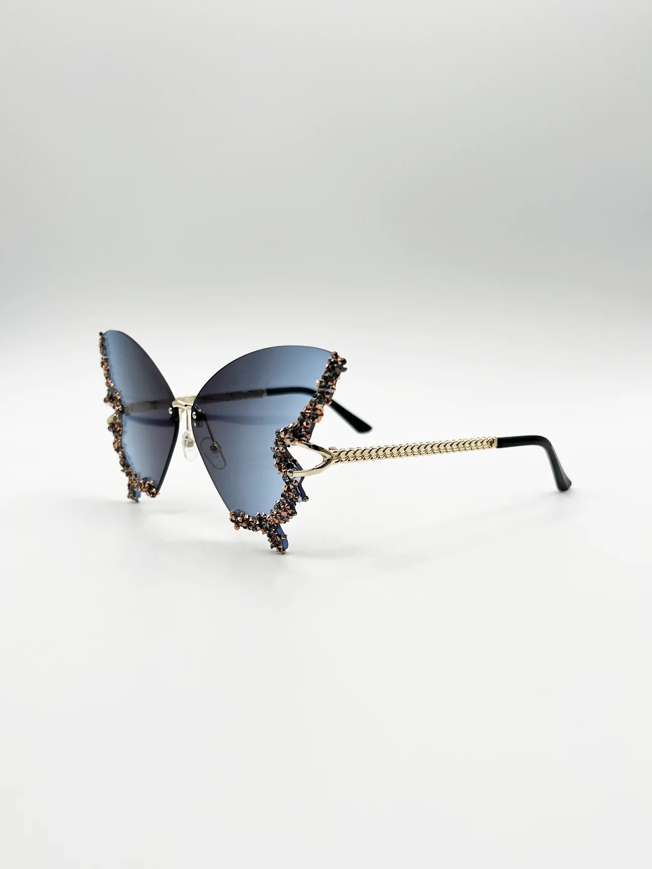 Crystal Butterfly sunglasses in blue