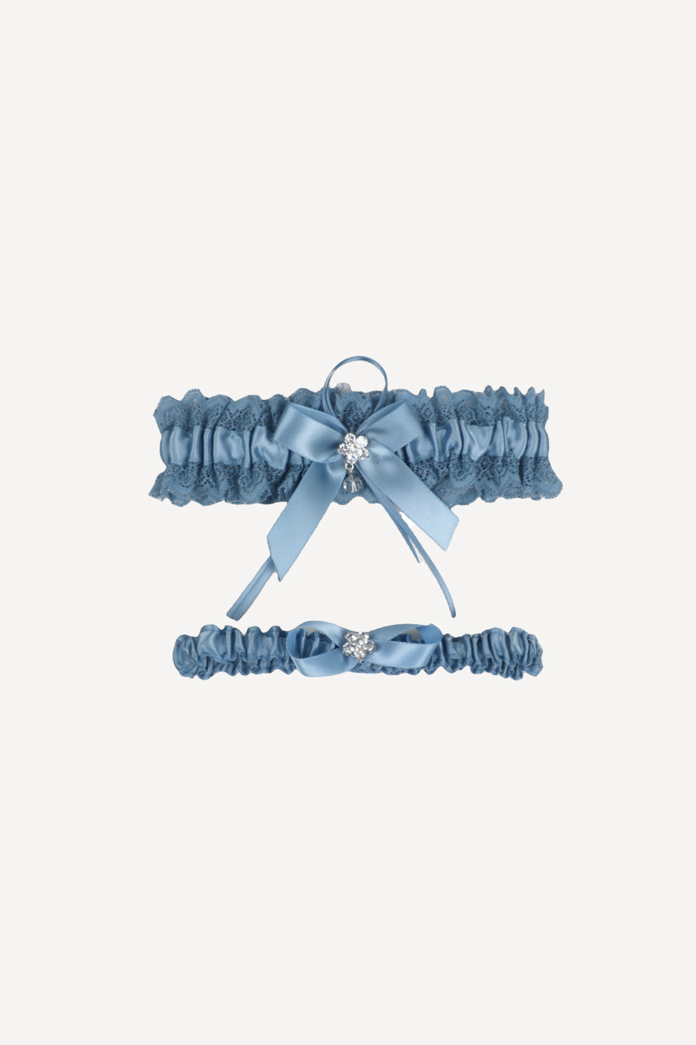 Blue lace garters