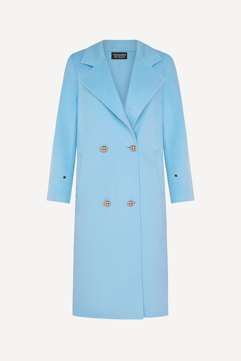 Million dollar baby coat in sky blue