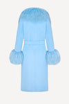 Million dollar baby coat in sky blue