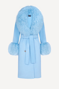 Million dollar baby coat in sky blue