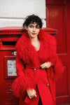 Million dollar baby coat in red