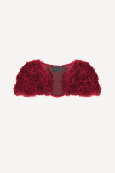 Red Ostrich feather bolero jacket I Women s Occasion Wear Jacket Pretty Eccentric