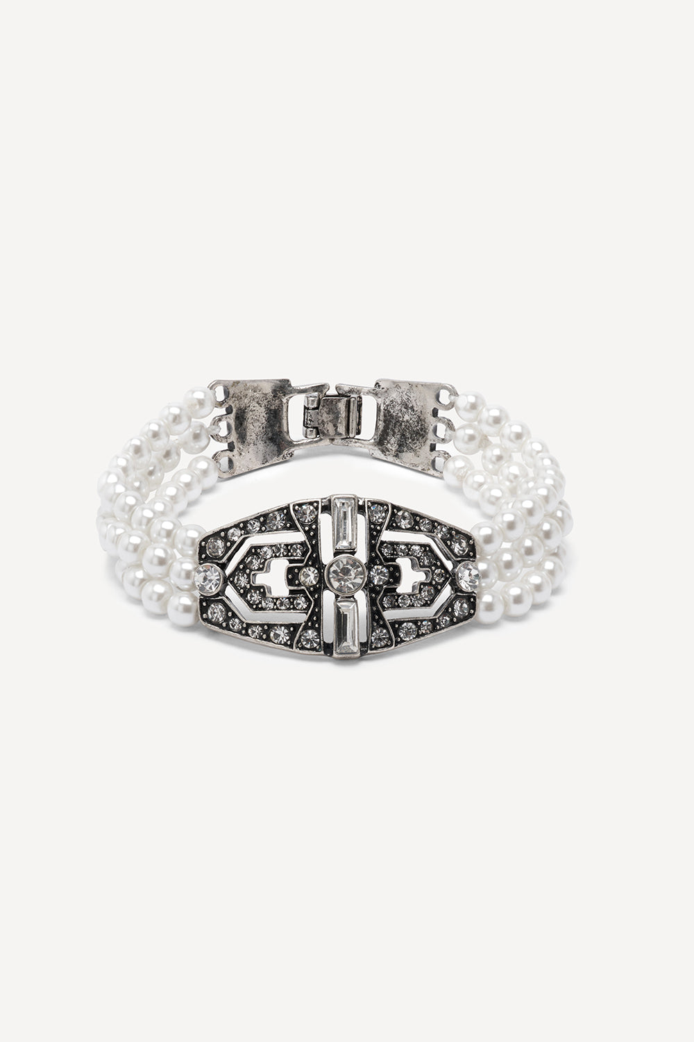 Diamante & Pearl Deco bracelet