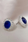 Diana earrings in sapphire & crystal