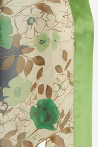 Kimono in fleur print silk georgette