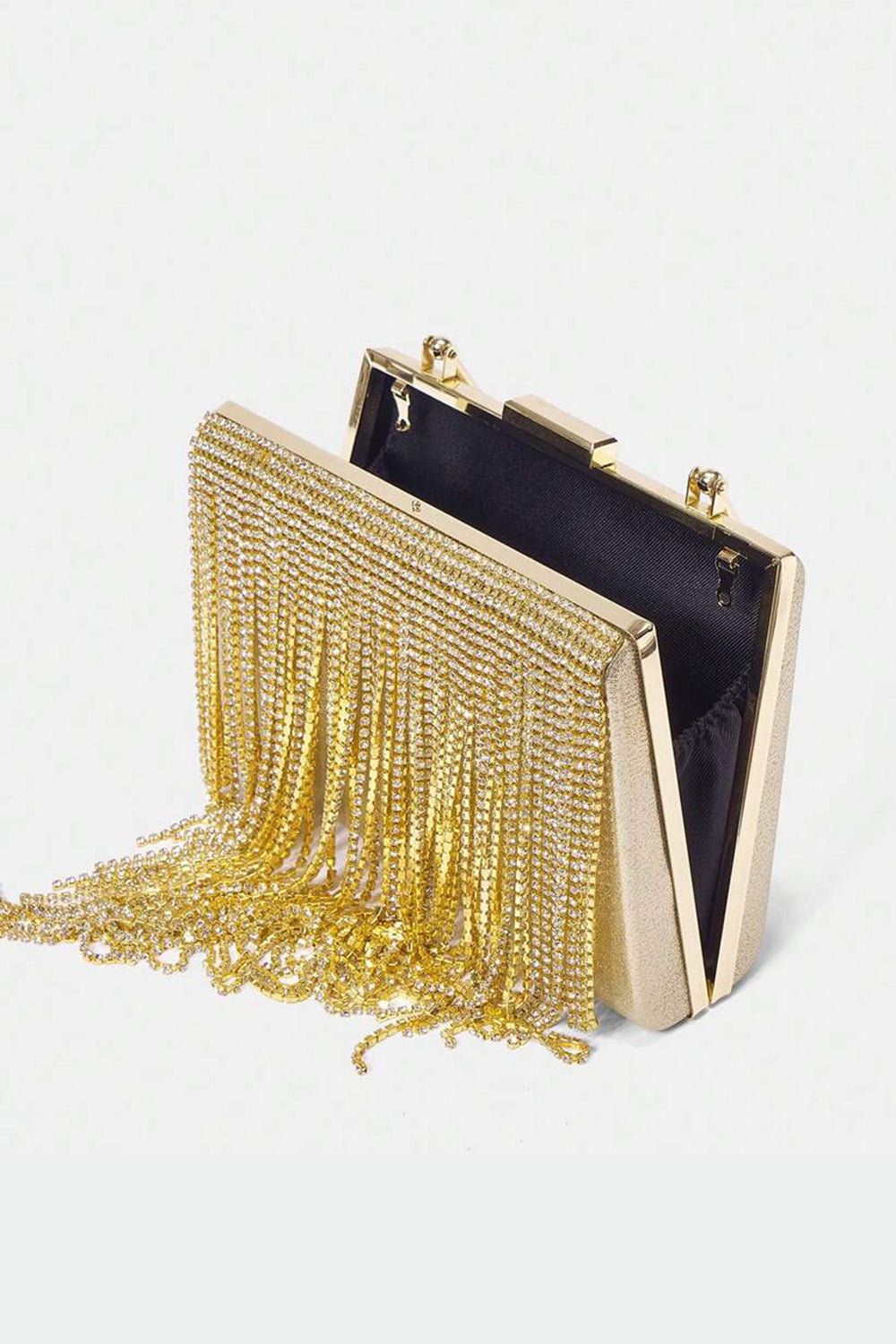 Crystal tassel frame bag