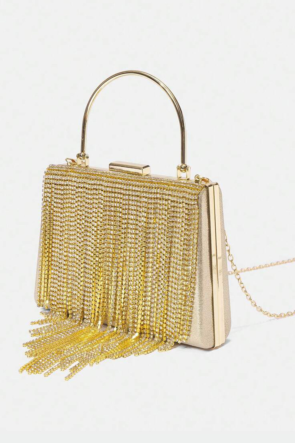 Crystal tassel frame bag