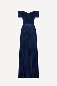 Sadie gown in navy lurex