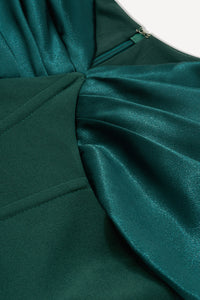 Corset dress in emerald