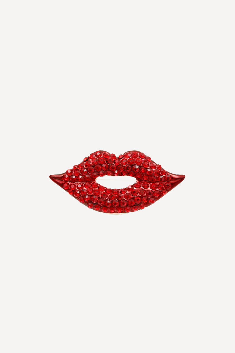 Marilyn crystal lips brooch