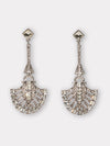 Nouveau long drop crystal earrings