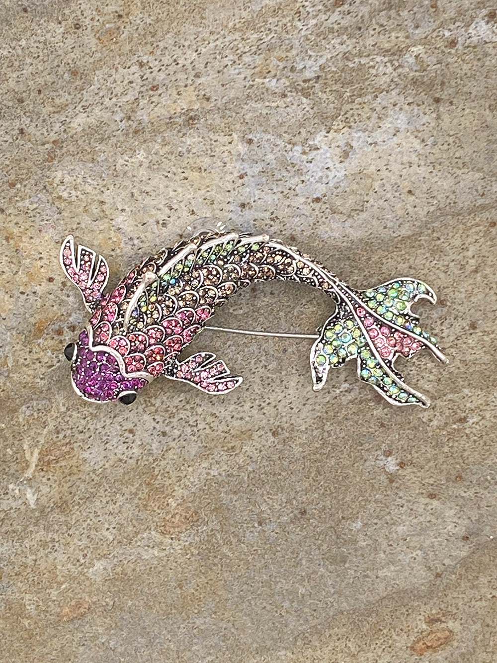 Pink Koi Carp brooch