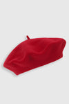 Wool beret in red