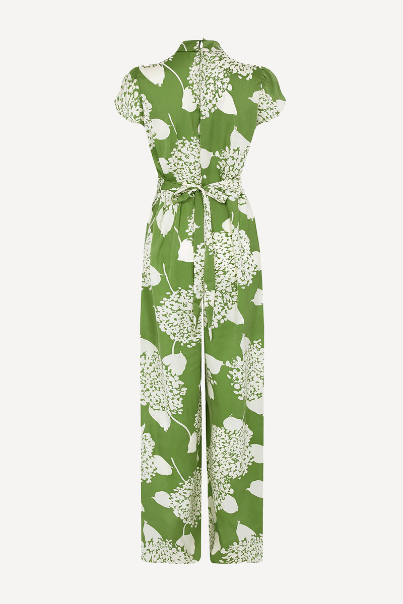 Sable jumpsuit in green Hydrangea print