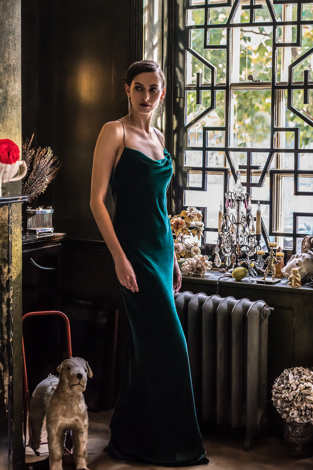 Green Silk Velvet Slip Dress | Prom Dresses & Occasion Dresses - Pretty Eccentric Green Silk Velvet Slip Dress | Prom Dresses & Occasion Dresses - Pretty Eccentric