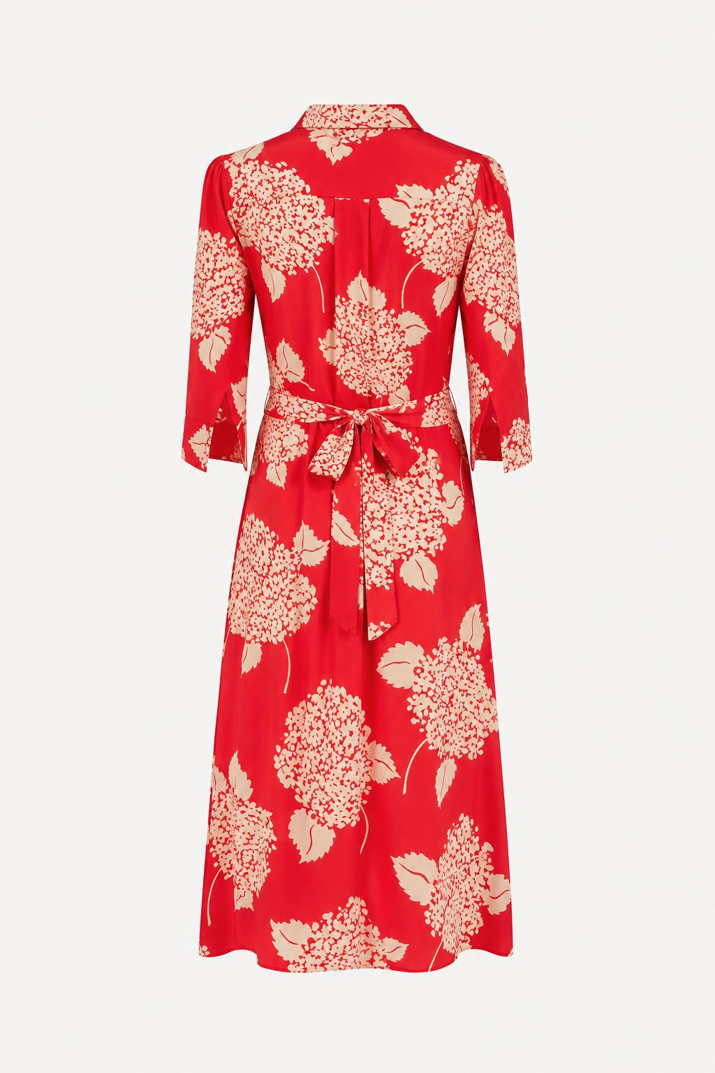 Vera shirt dress in red Hydrangea