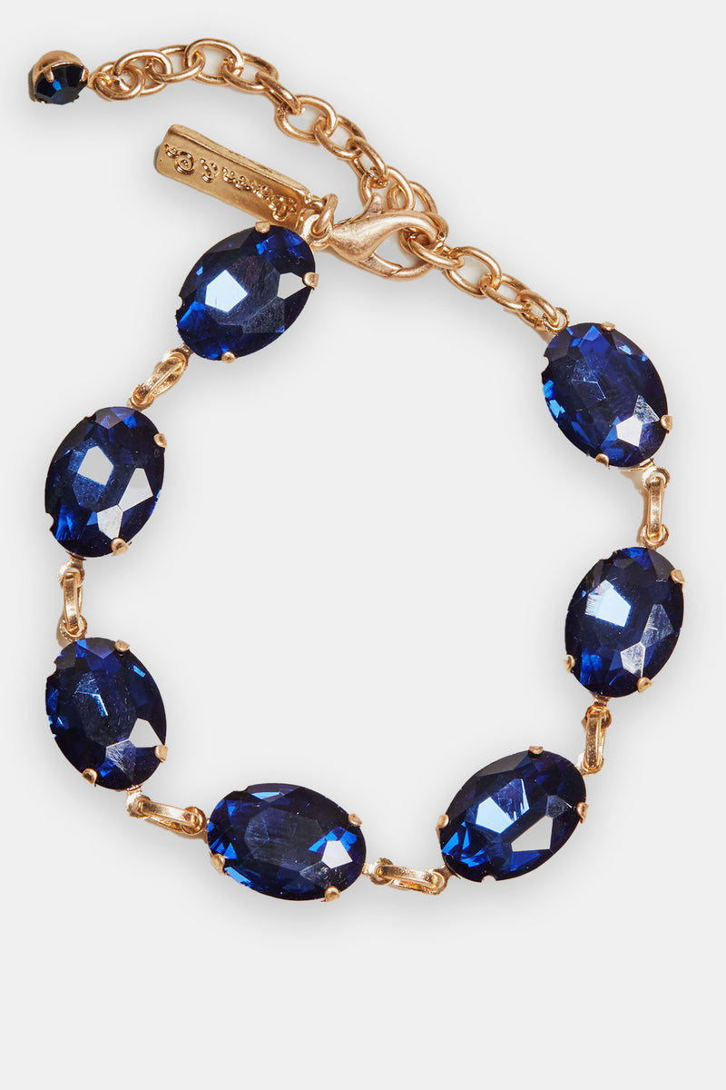 Oval sapphire blue bracelet