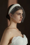 Bridal headband with veil