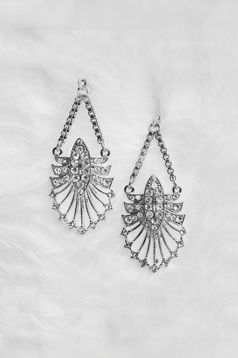 Deco statement earrings