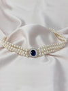 Diana sapphire & pearl choker