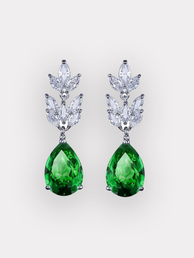 Emerald teardrop cz crystal