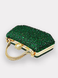 Green crystal handle bag