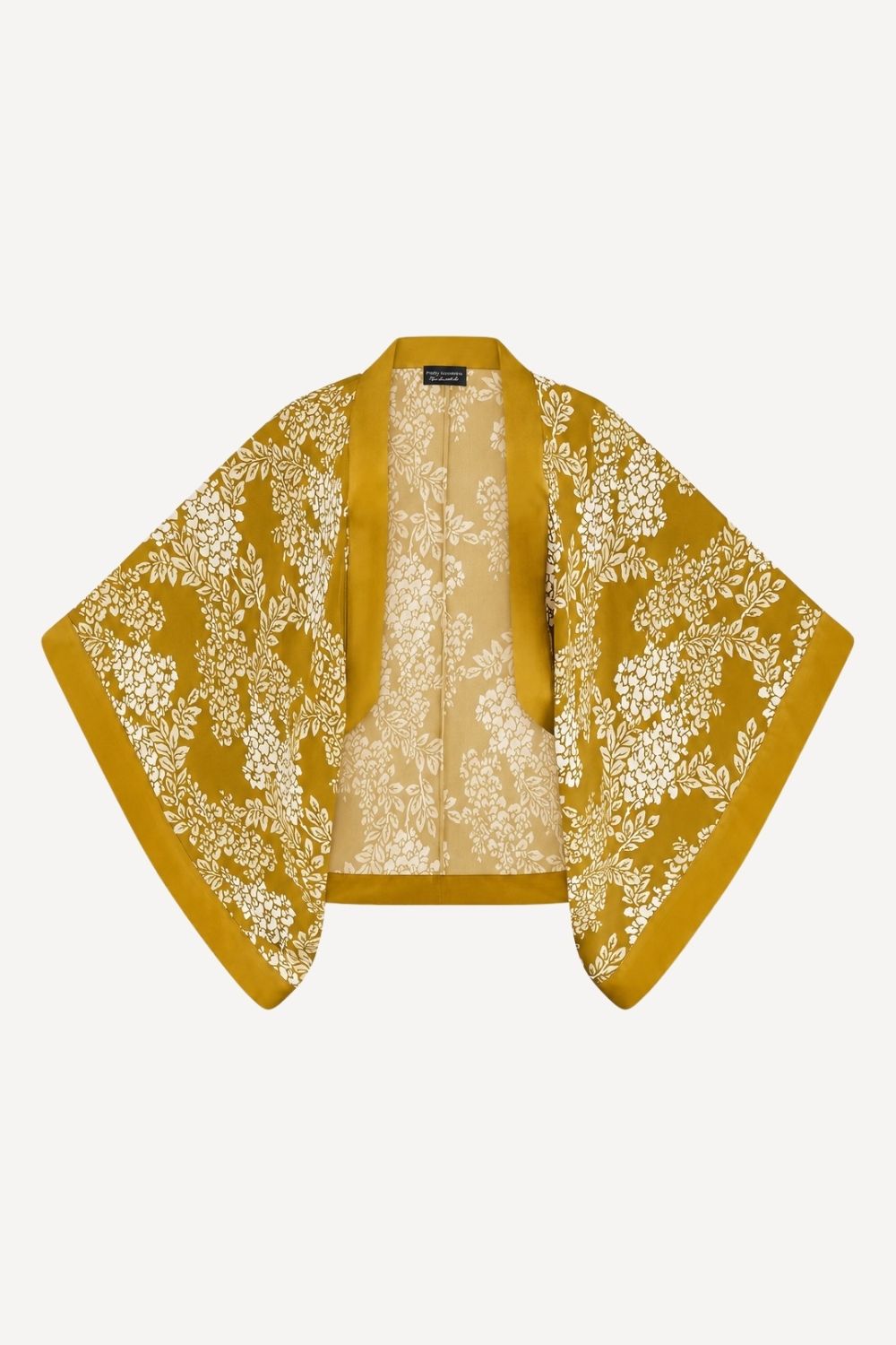 Kimono shrug in gold Wisteria