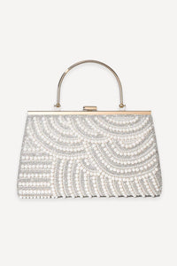 Pearl and crystal encrusted handbag