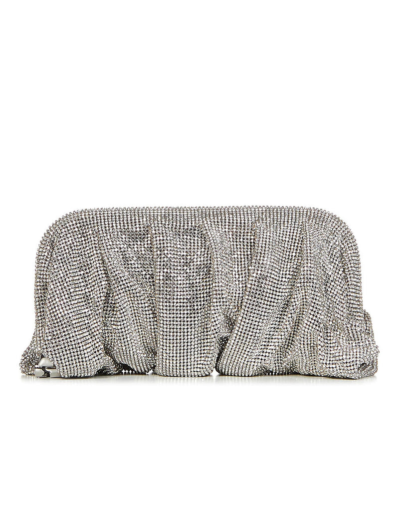 Silver hot sale crystal clutch