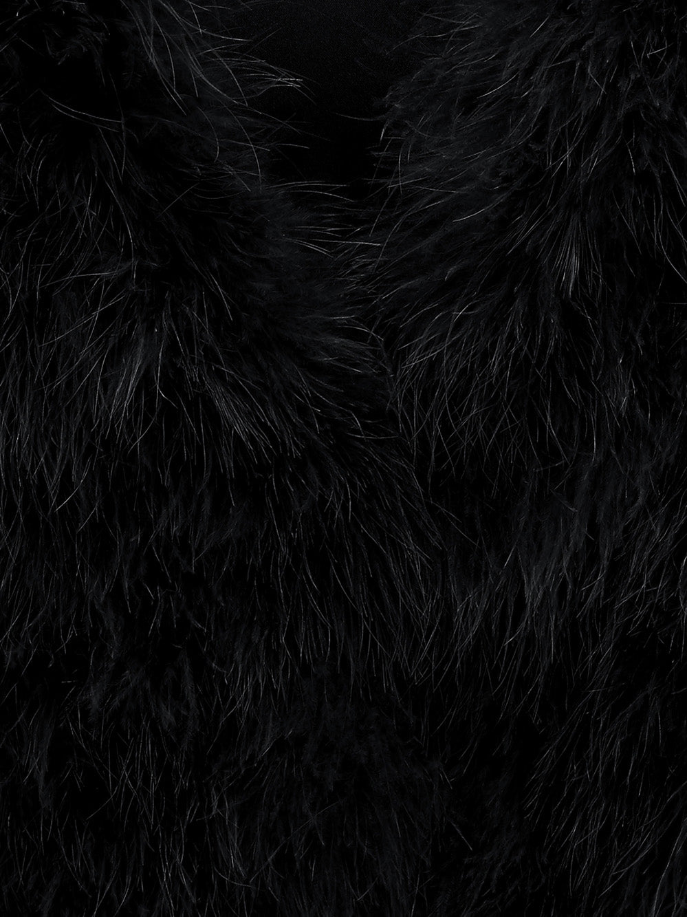 Feather bolero jacket in black beauty
