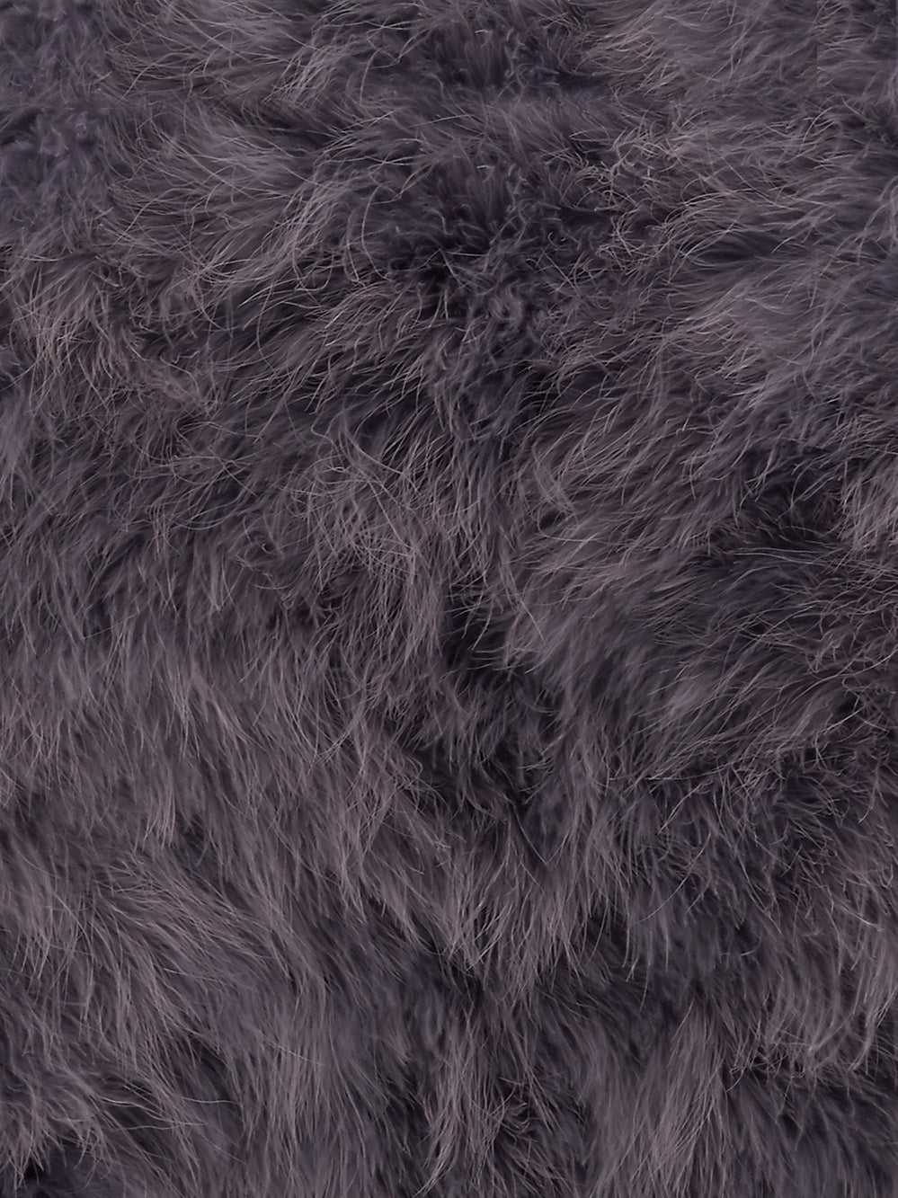 Feather stole in silver grey