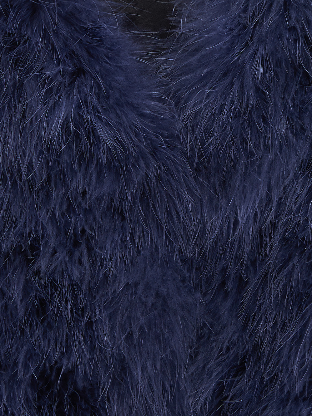 Feather stole in midnight blue