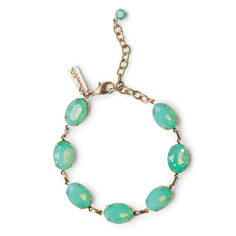 Oval jade green bracelet