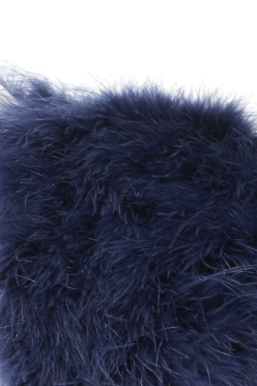 Feather bolero jacket in midnight blue